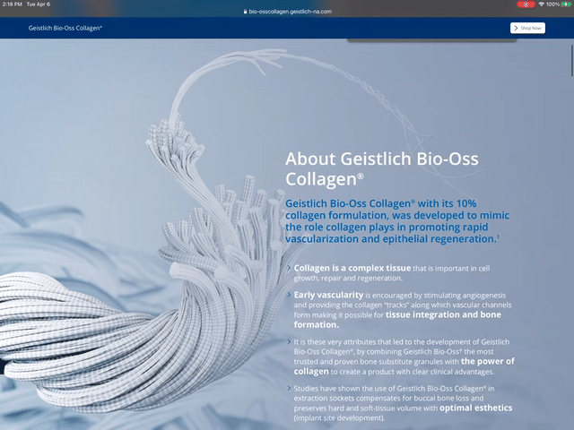 Geistlich Bio-Oss Collagen® Landing Page-high